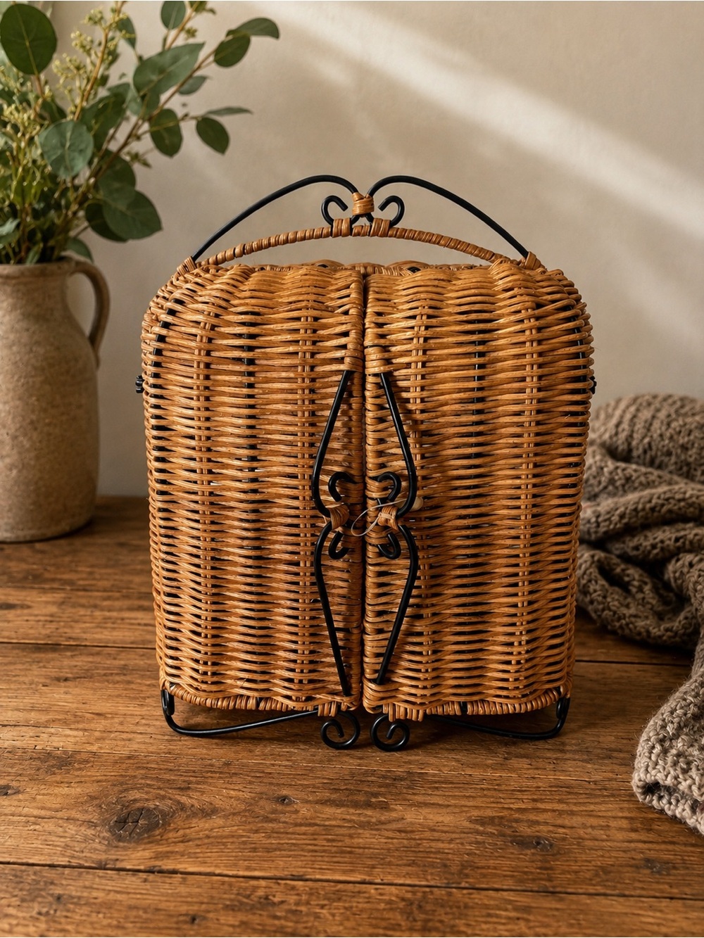 Princess House Hide-Away Cabinet Basket. Vintage.
